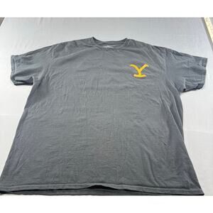 Yellowstone TV Series T Shirt Men’s Black Graphic Tee Western Cowboy Size XXL